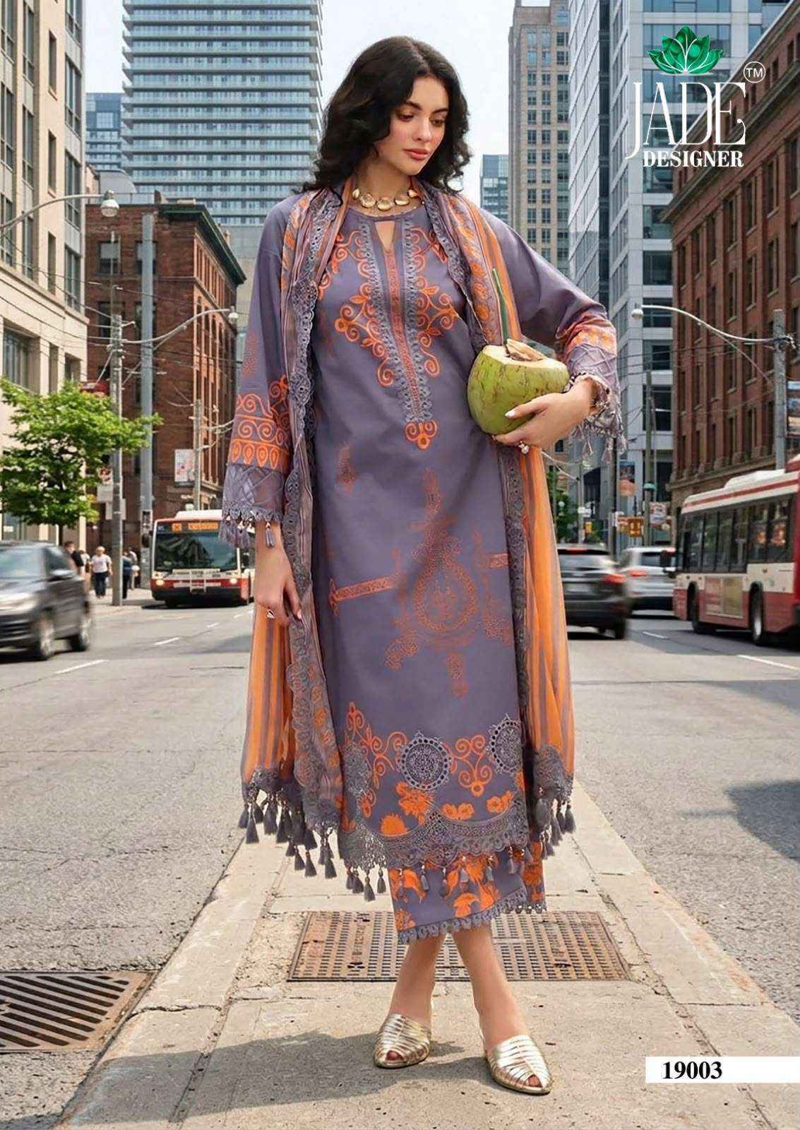 Jade Crimsons Vol 19 Lawn Cotton Dress Material 6 pc Cataloge
