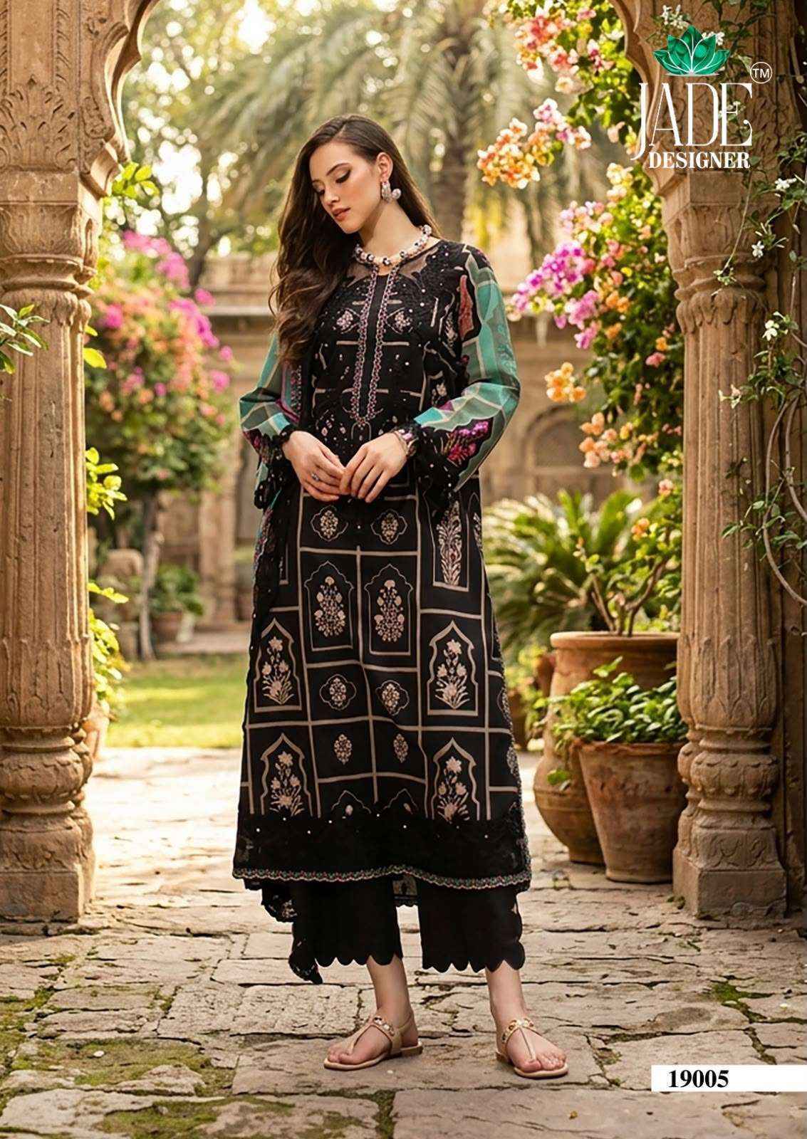 Jade Crimsons Vol 19 Lawn Cotton Dress Material 6 pc Cataloge