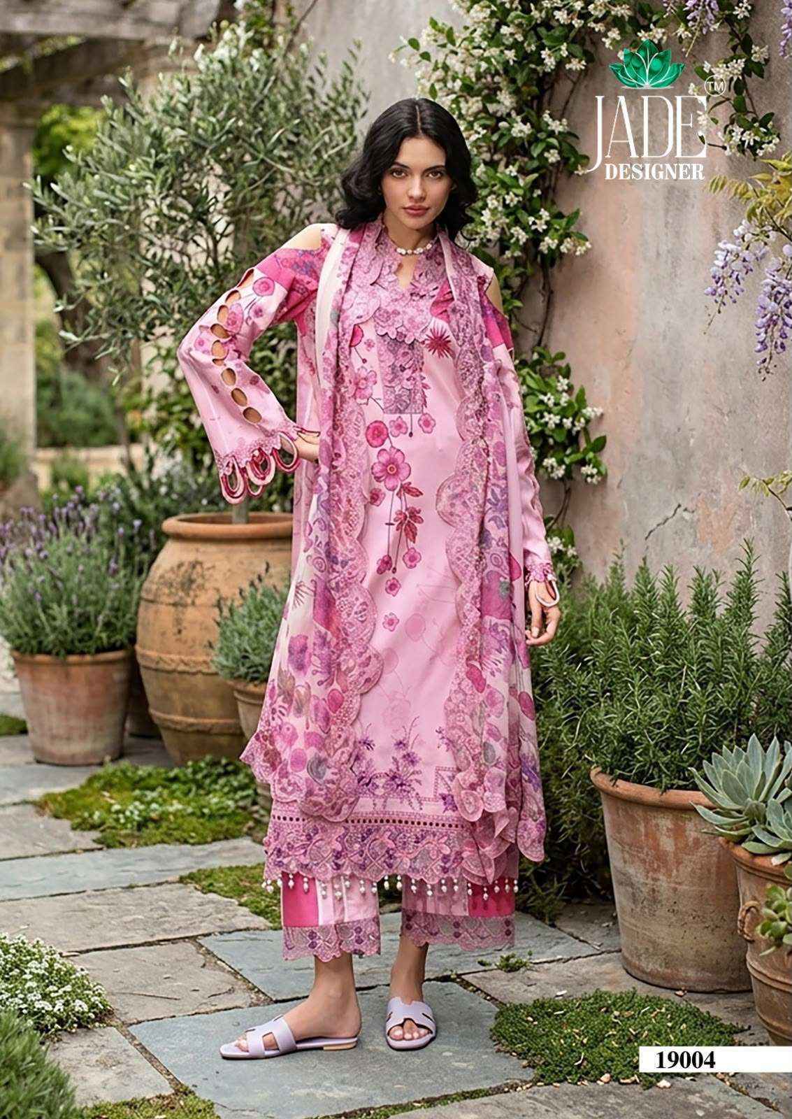 Jade Crimsons Vol 19 Lawn Cotton Dress Material 6 pc Cataloge