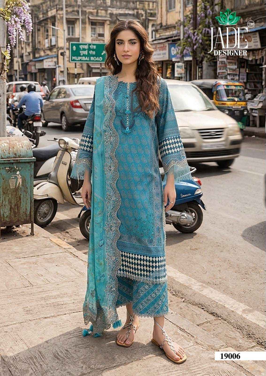 Jade Crimsons Vol 19 Lawn Cotton Dress Material 6 pc Cataloge