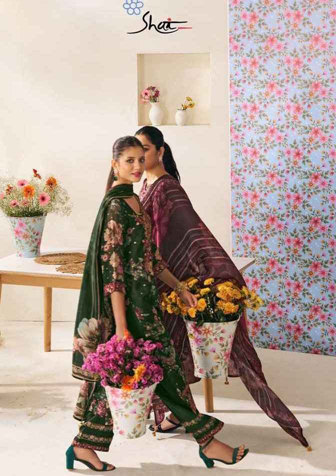 Jay Vijay Phoolsaaz Organza Dress Material (6 pcs Catalogue)