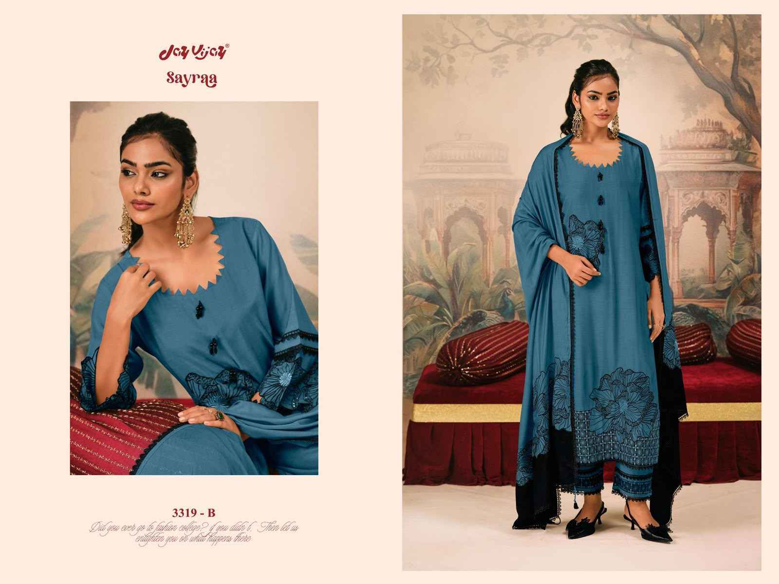 Jay Vijay Sayraa Muslin Silk Dress Material 4 pcs Catalogue