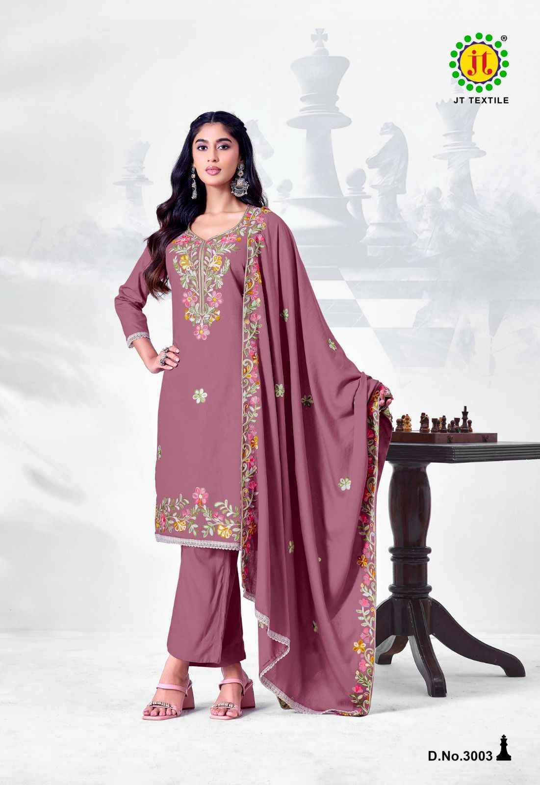 Jt Alina Vol-3 Rayon Dress Material (5 pcs Catalogue)