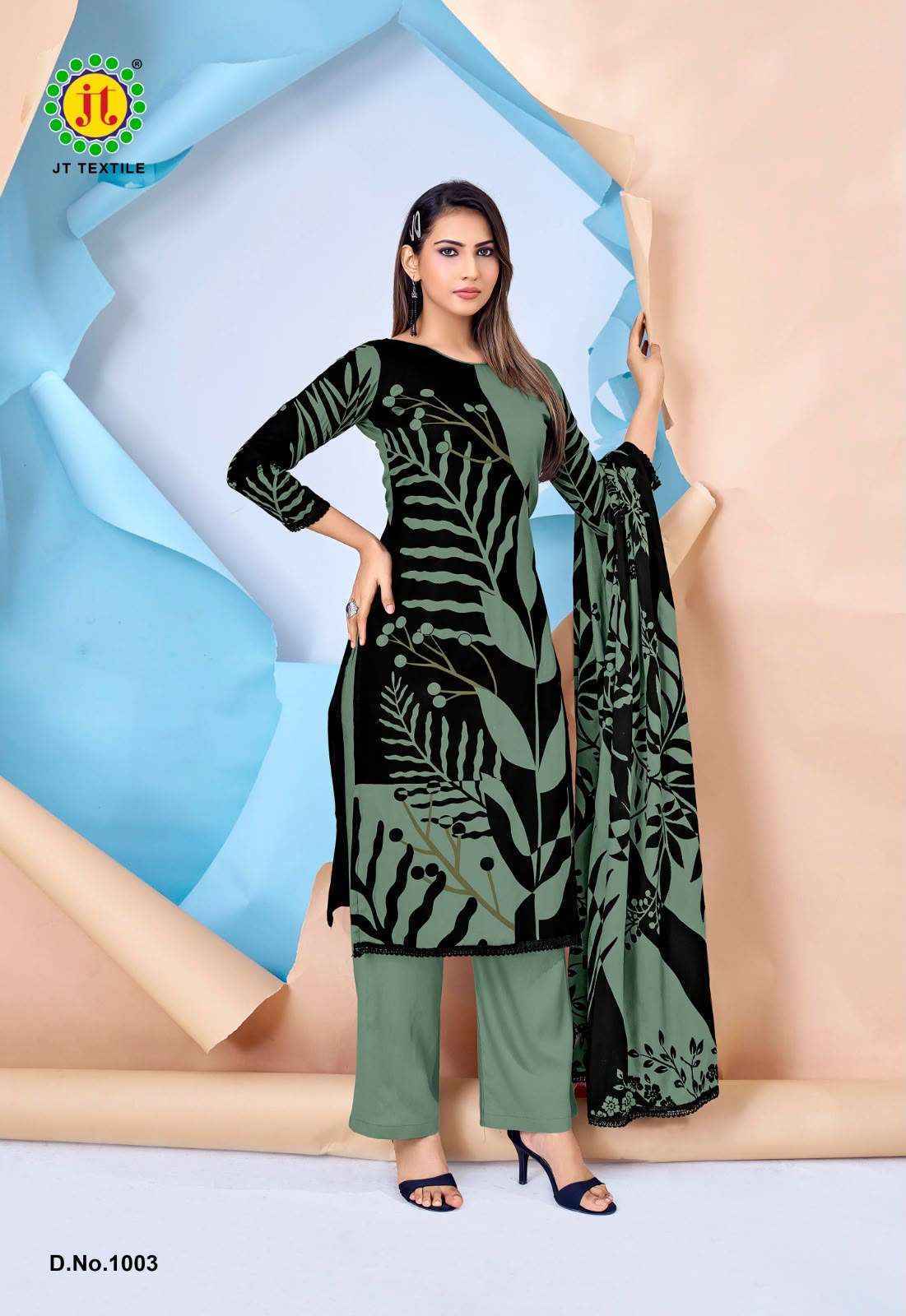 Jt Nigaar Vol 15 Rayon Dress Material 5 pcs Catalogue