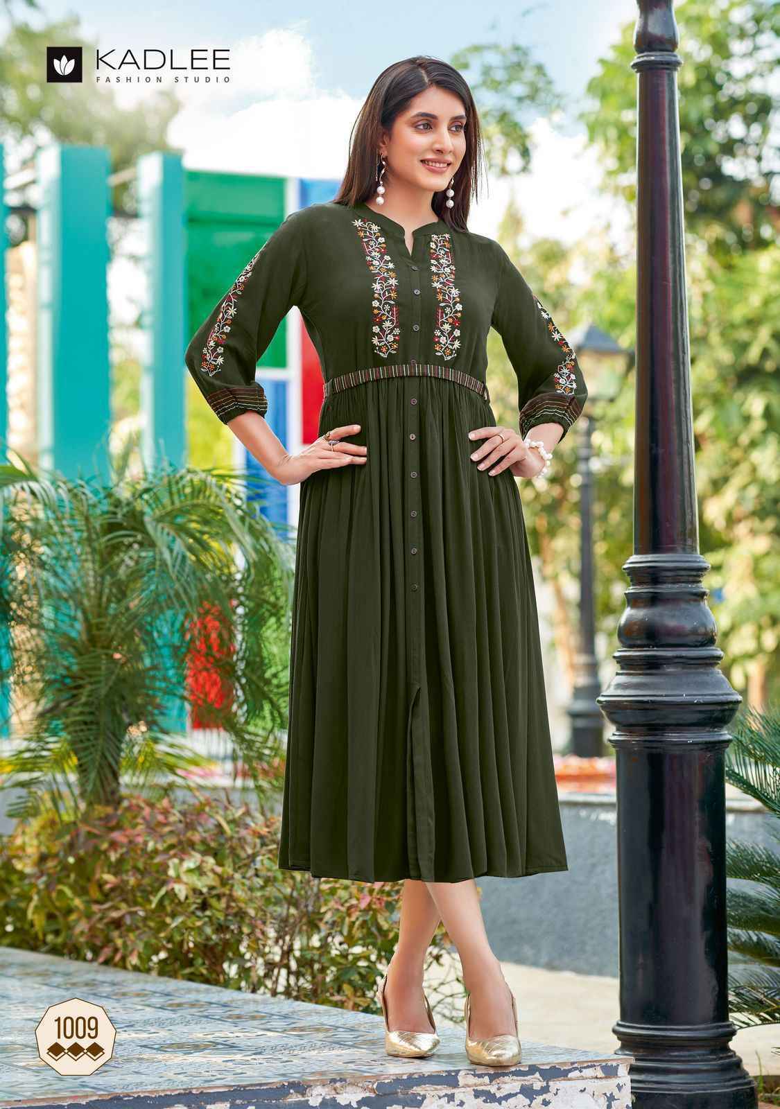 Kadlee Ashmin Vol-2 Wrinkle Rayon Long Kurti (6 pcs Catalogue)