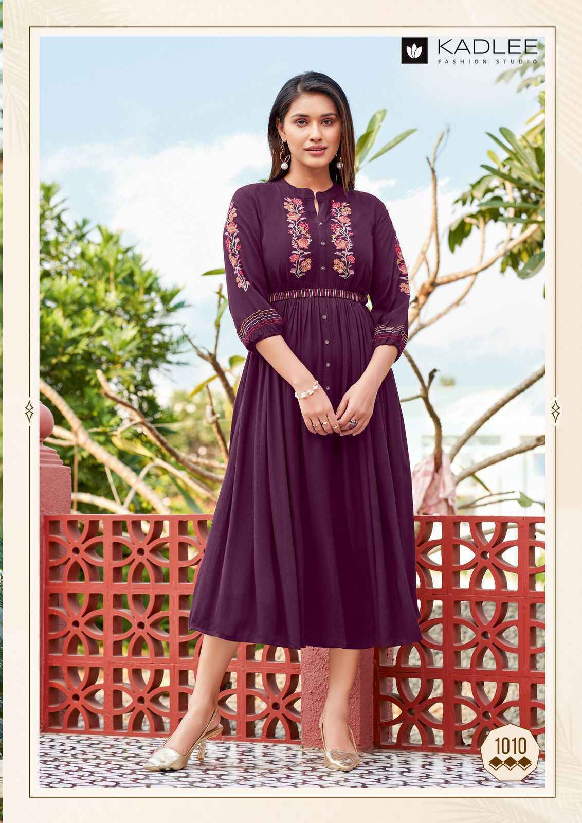 Kadlee Ashmin Vol-2 Wrinkle Rayon Long Kurti (6 pcs Catalogue)