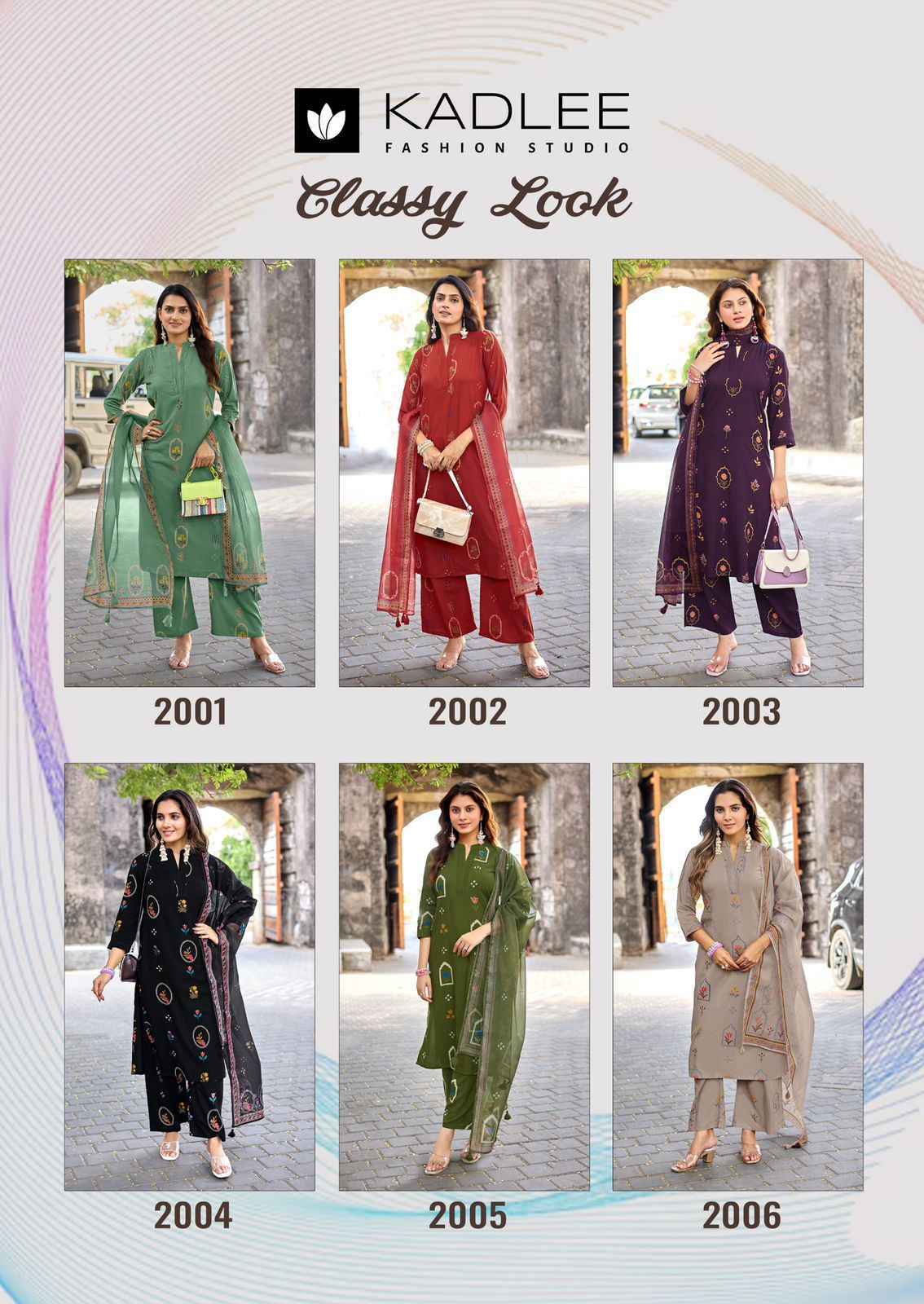 Kadlee Classy Look Rayon Readymade Suit (6 pcs Catalogue)