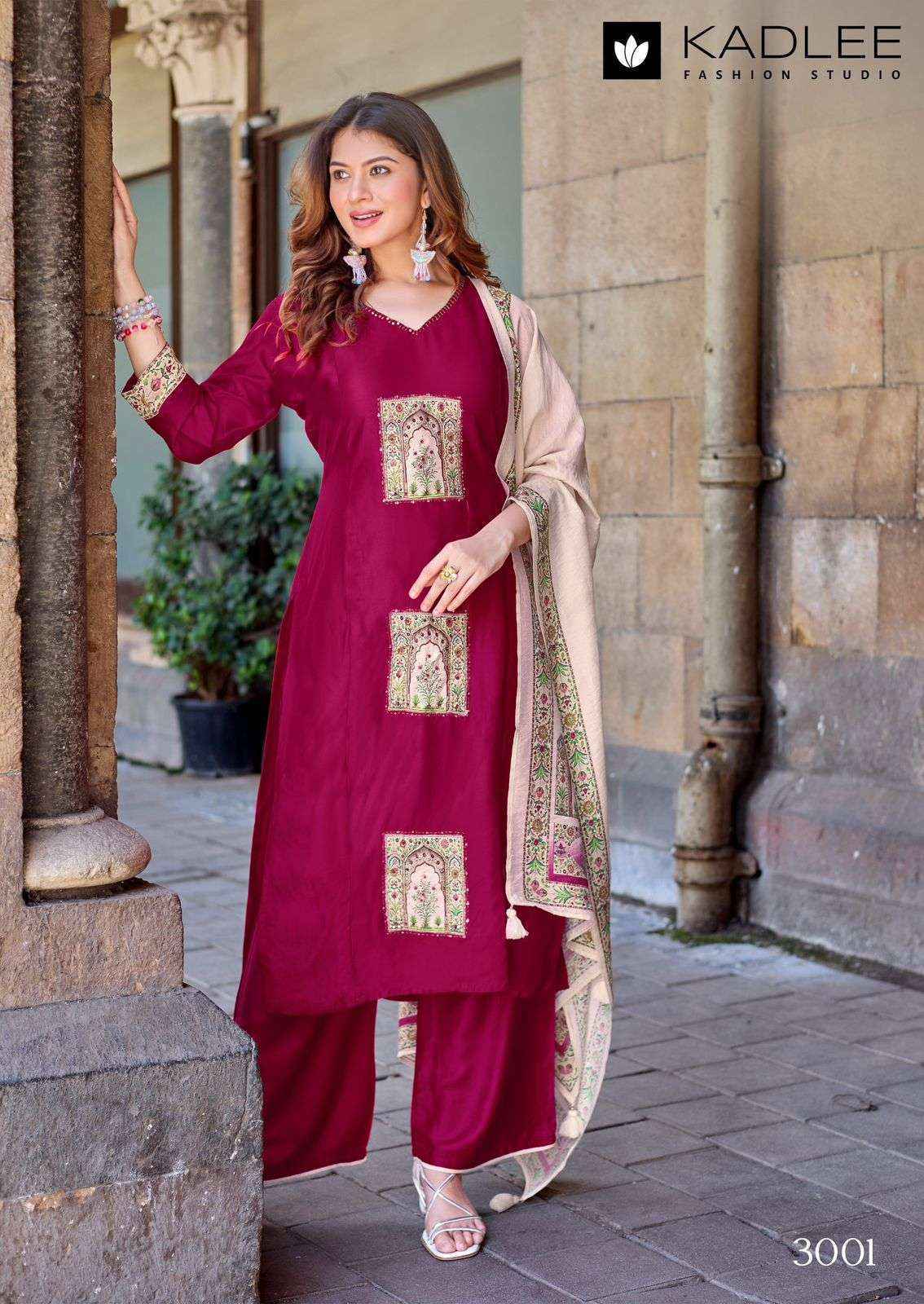 Kadlee Royal Queen Gajji Silk Readymade Suit (4 pcs Catalogue)
