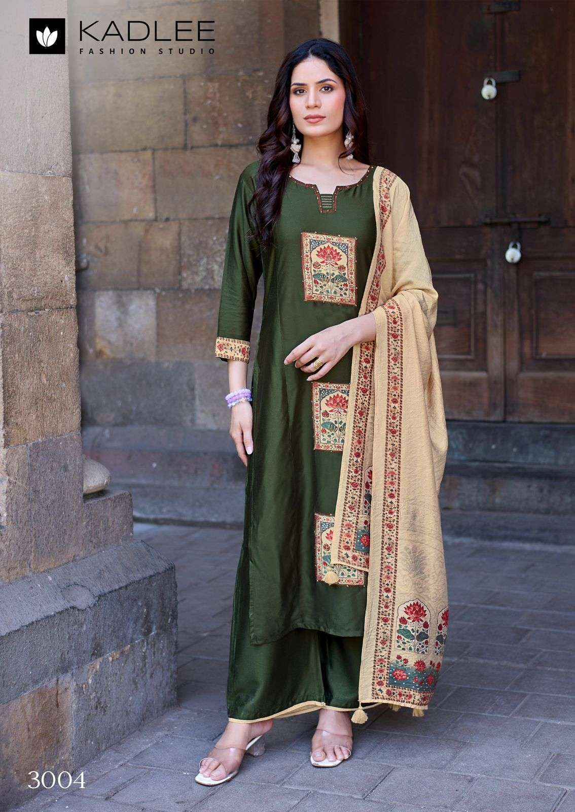 Kadlee Royal Queen Gajji Silk Readymade Suit (4 pcs Catalogue)
