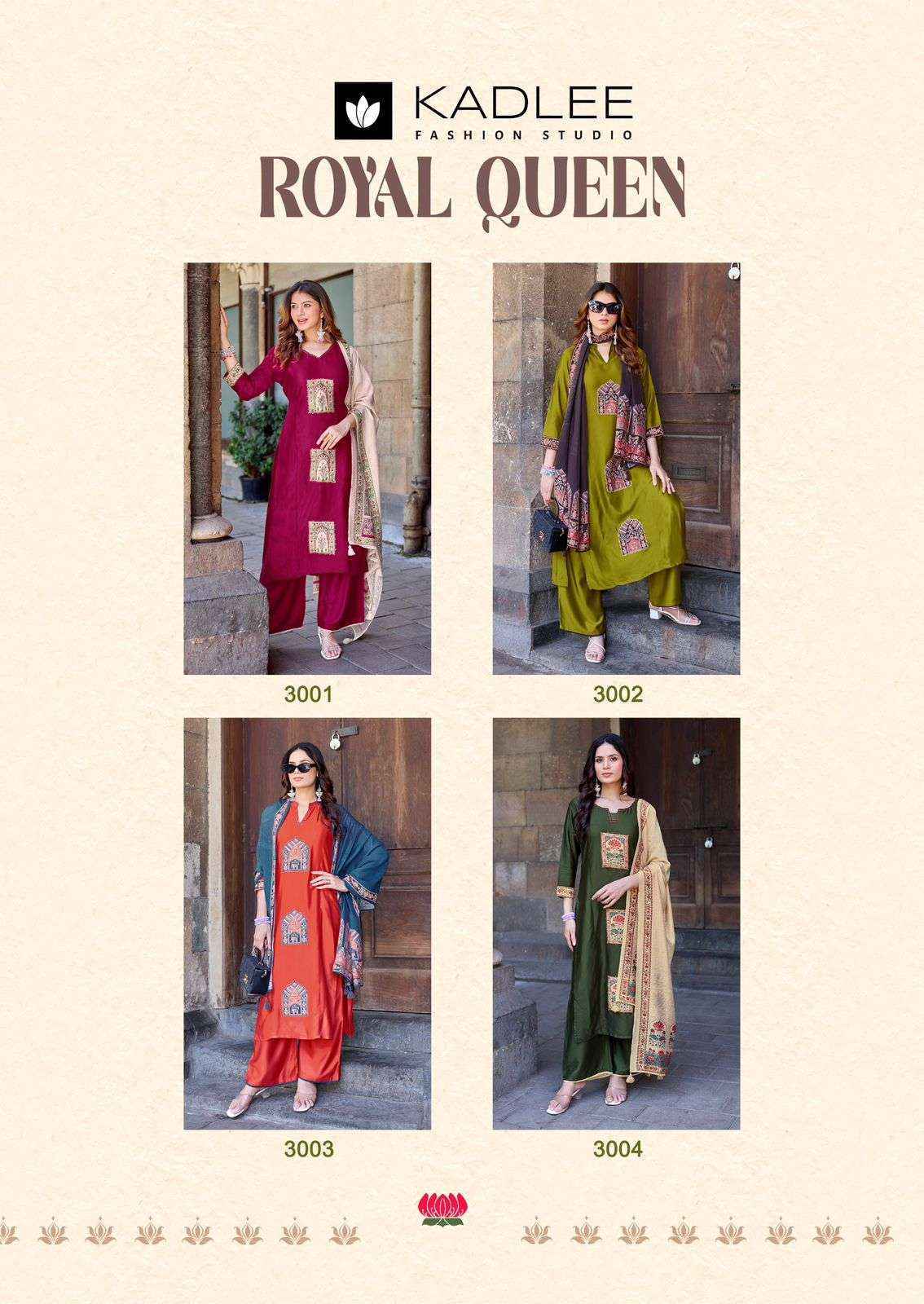 Kadlee Royal Queen Gajji Silk Readymade Suit (4 pcs Catalogue)