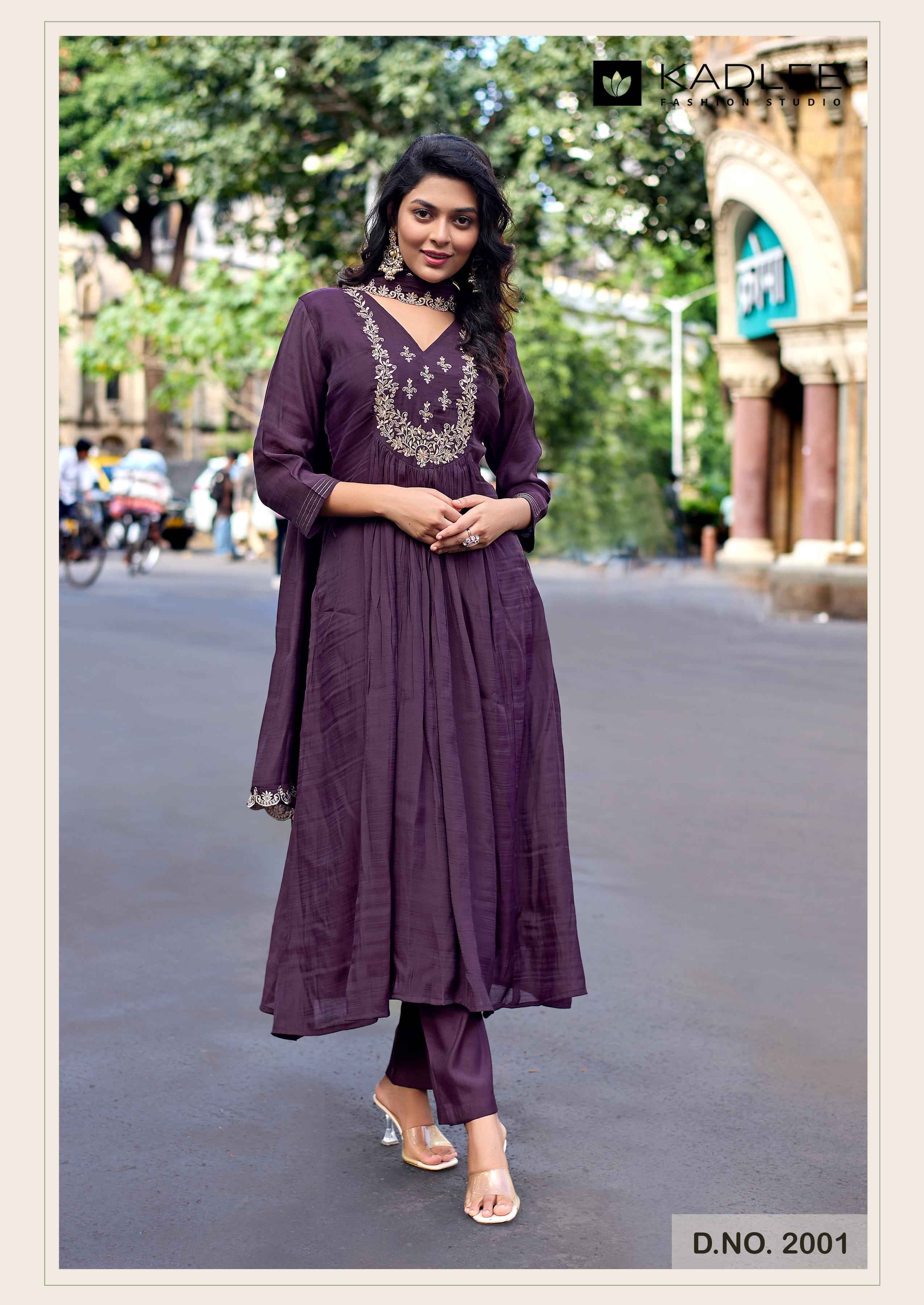 Kadlee Shehnaz Mull Chanderi Readymade Suit (4 pcs Catalogue)