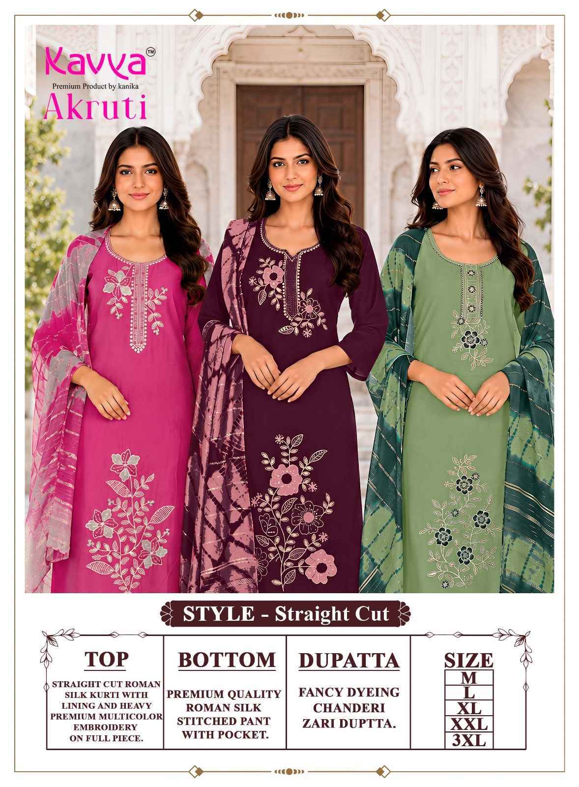 Kavya Akruti Vol 2 Roman Silk Kurti Combo 10 pcs Catalogue