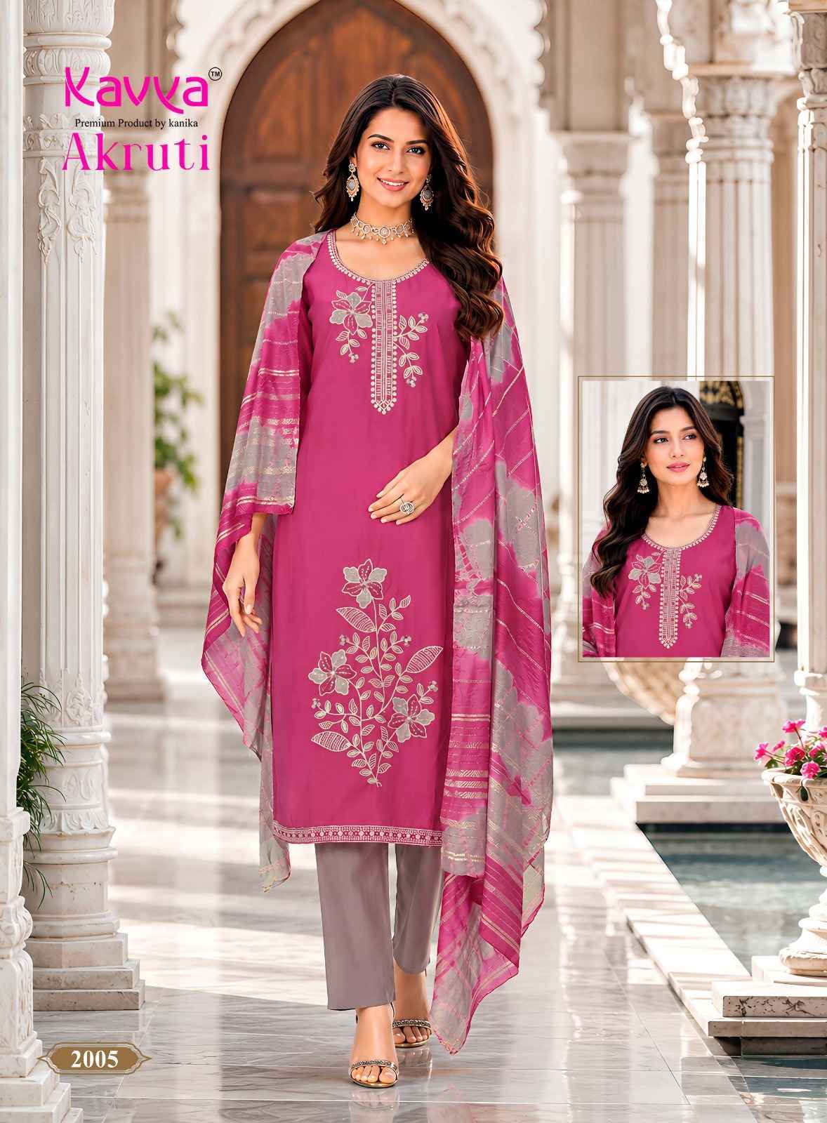 Kavya Akruti Vol 2 Roman Silk Kurti Combo 10 pcs Catalogue