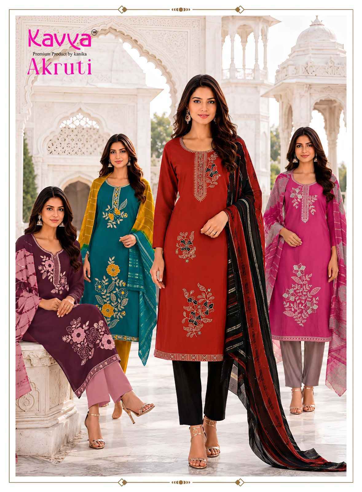Kavya Akruti Vol 2 Roman Silk Kurti Combo 10 pcs Catalogue