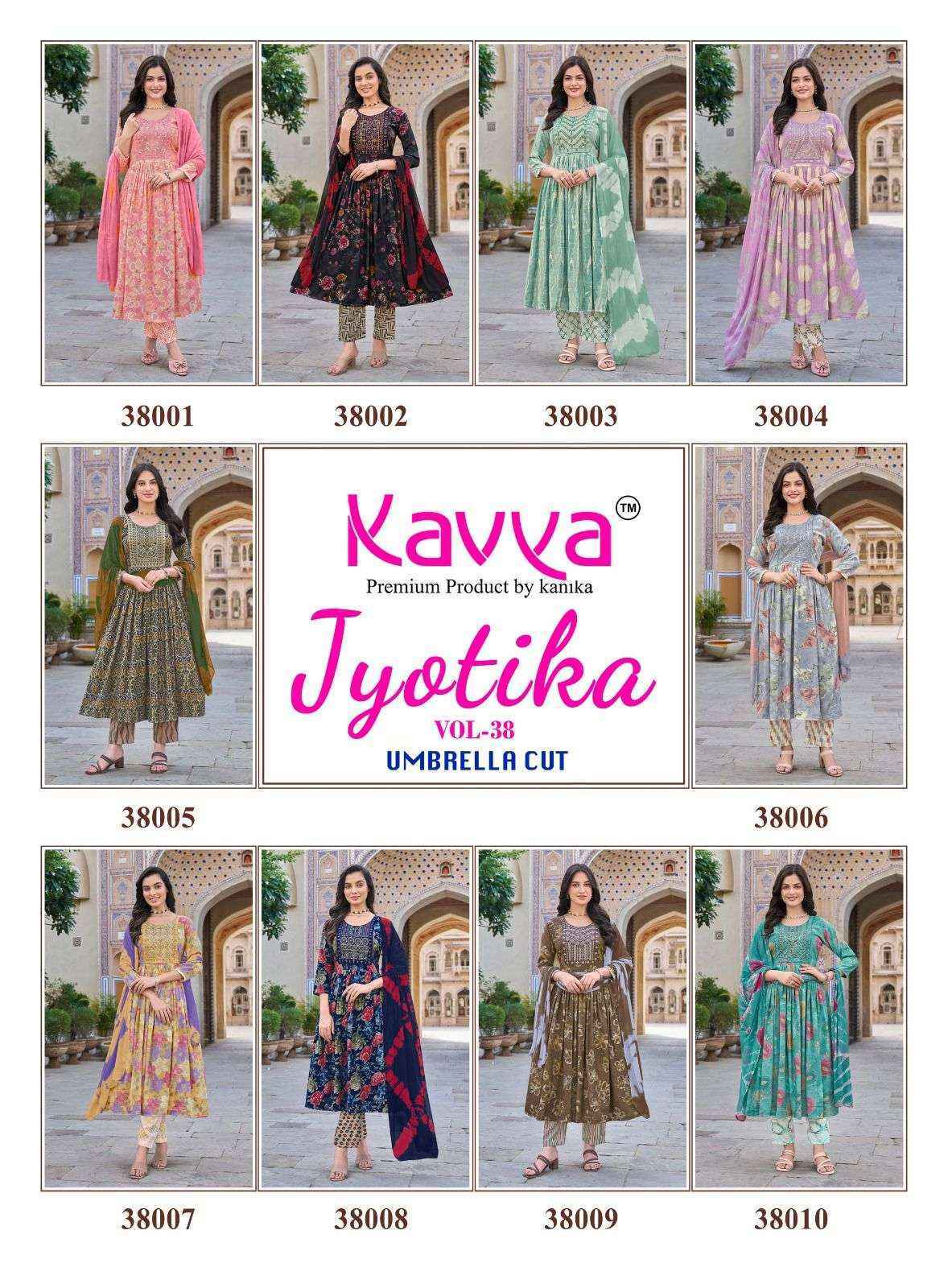 Kavya Jyotika Vol-38 Capsule Readymade Suit (10 pcs Catalogue)