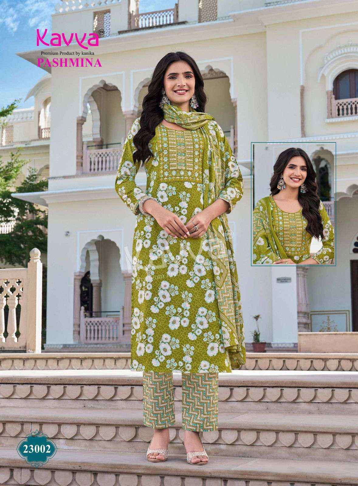 Kavya Pashmina Vol-23 Malasian Cotton Readymade Suit (10 pcs Catalogue)