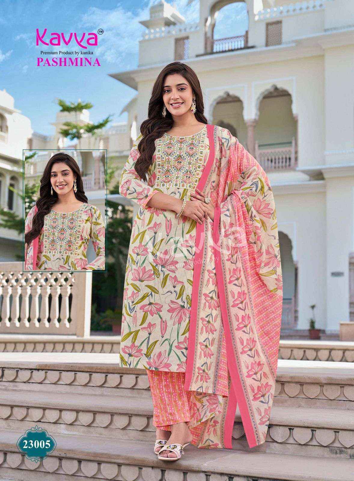 Kavya Pashmina Vol-23 Malasian Cotton Readymade Suit (10 pcs Catalogue)