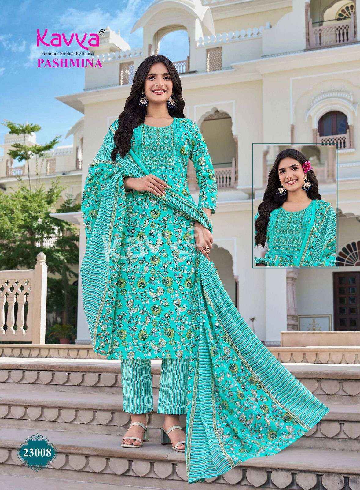 Kavya Pashmina Vol-23 Malasian Cotton Readymade Suit (10 pcs Catalogue)