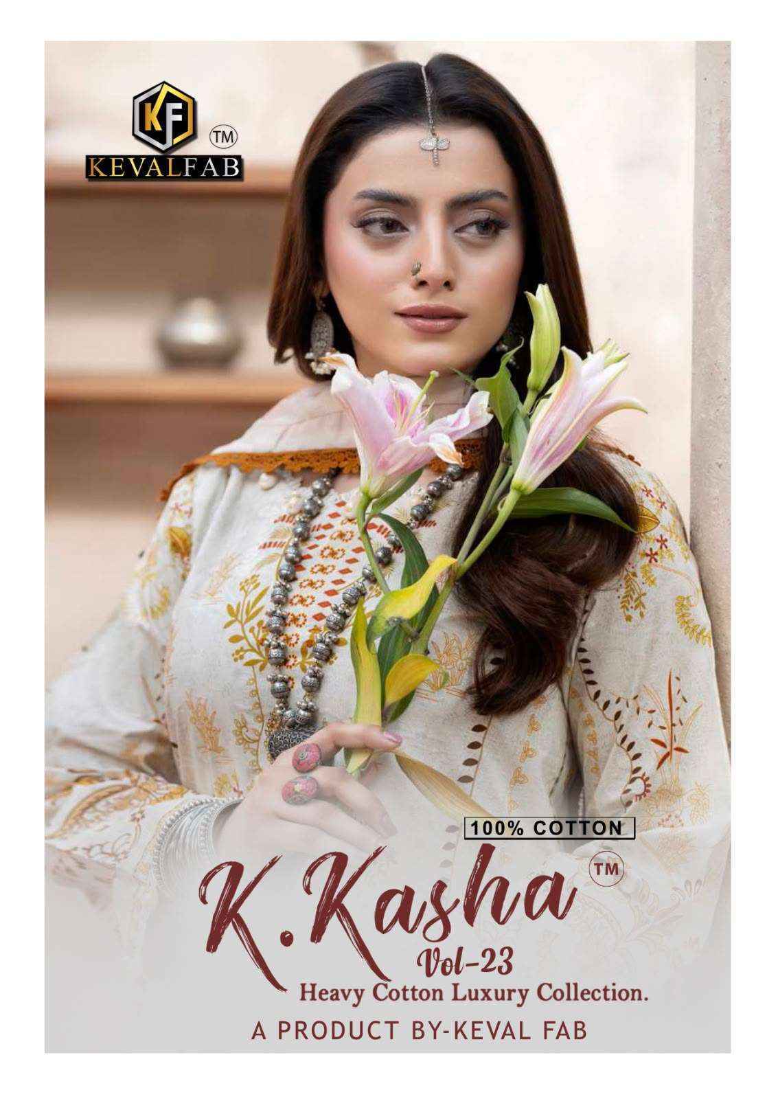 Keval Fab K Kasha Vol 23 Cotton Dress Material 6 pc Cataloge