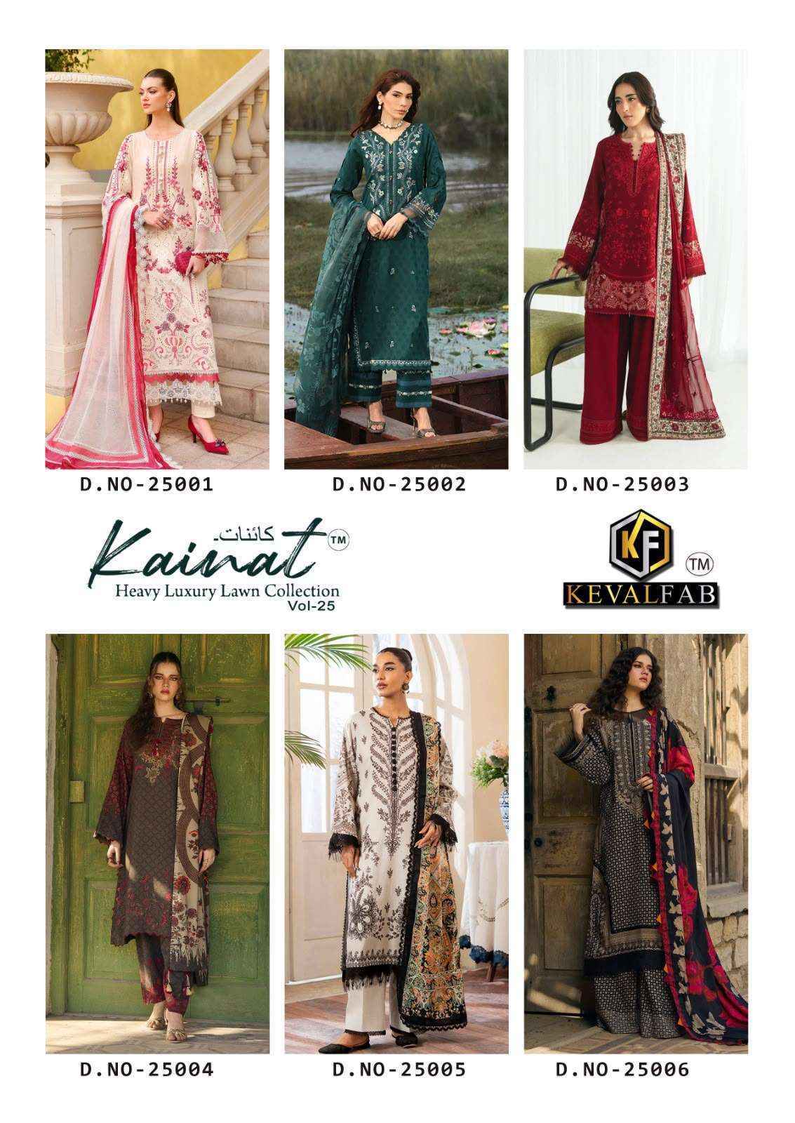 Keval Fab Kainat Vol 25 Cotton Dress Material 6 pcs Catalogue