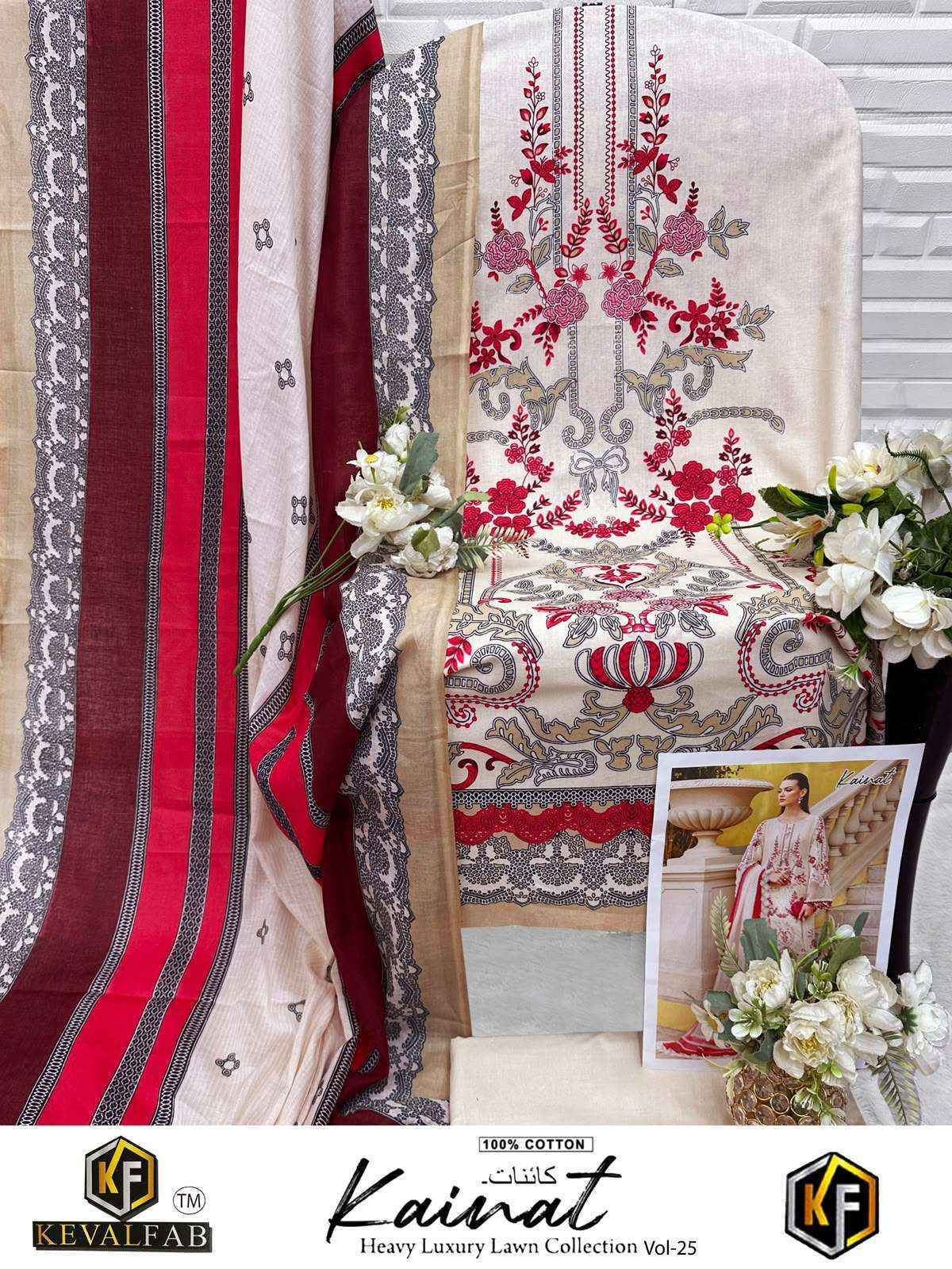 Keval Fab Kainat Vol 25 Cotton Dress Material 6 pcs Catalogue