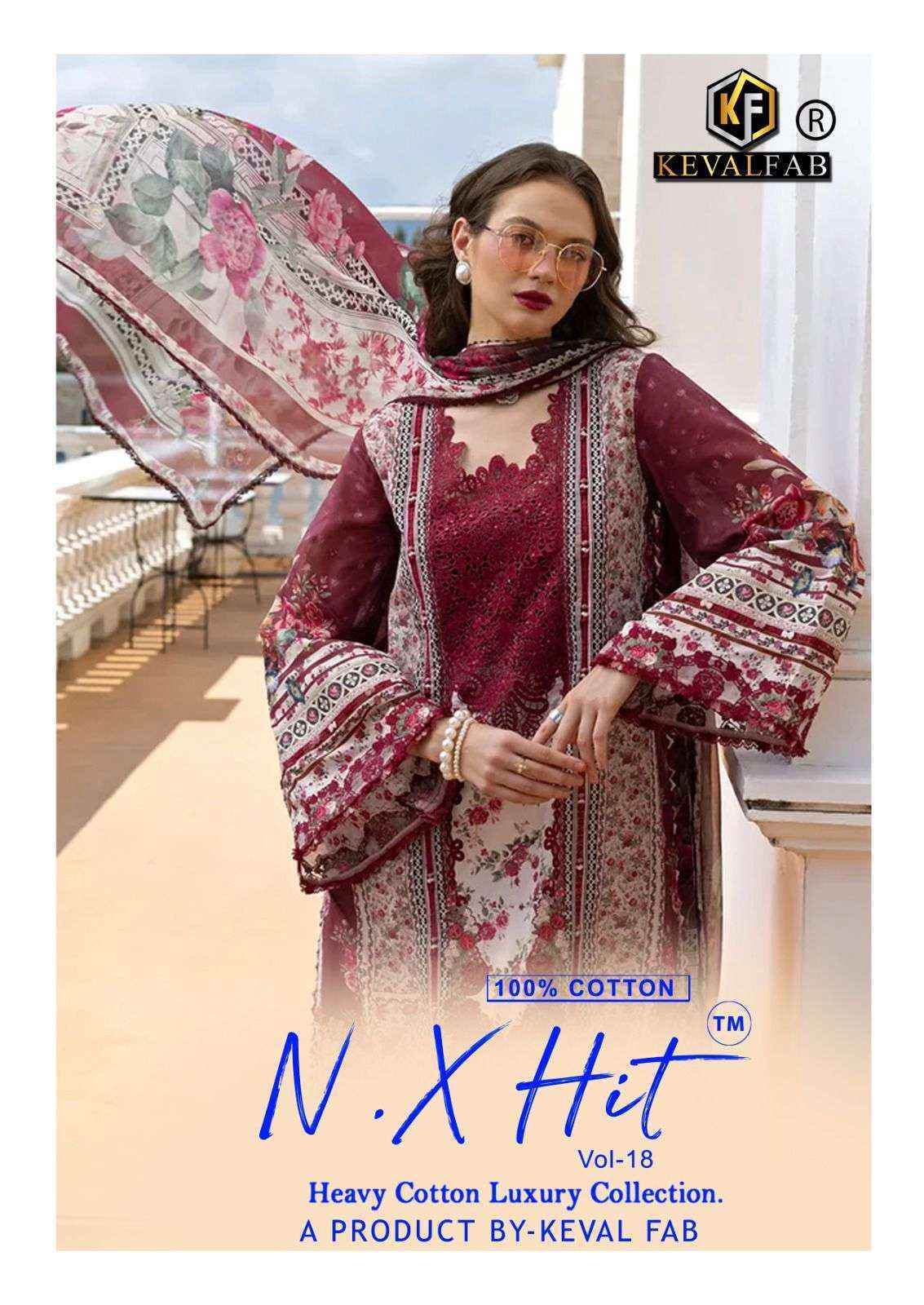 Keval Fab Nx Hit Vol 18 Cotton Dress Material (10 pcs Catalogue)