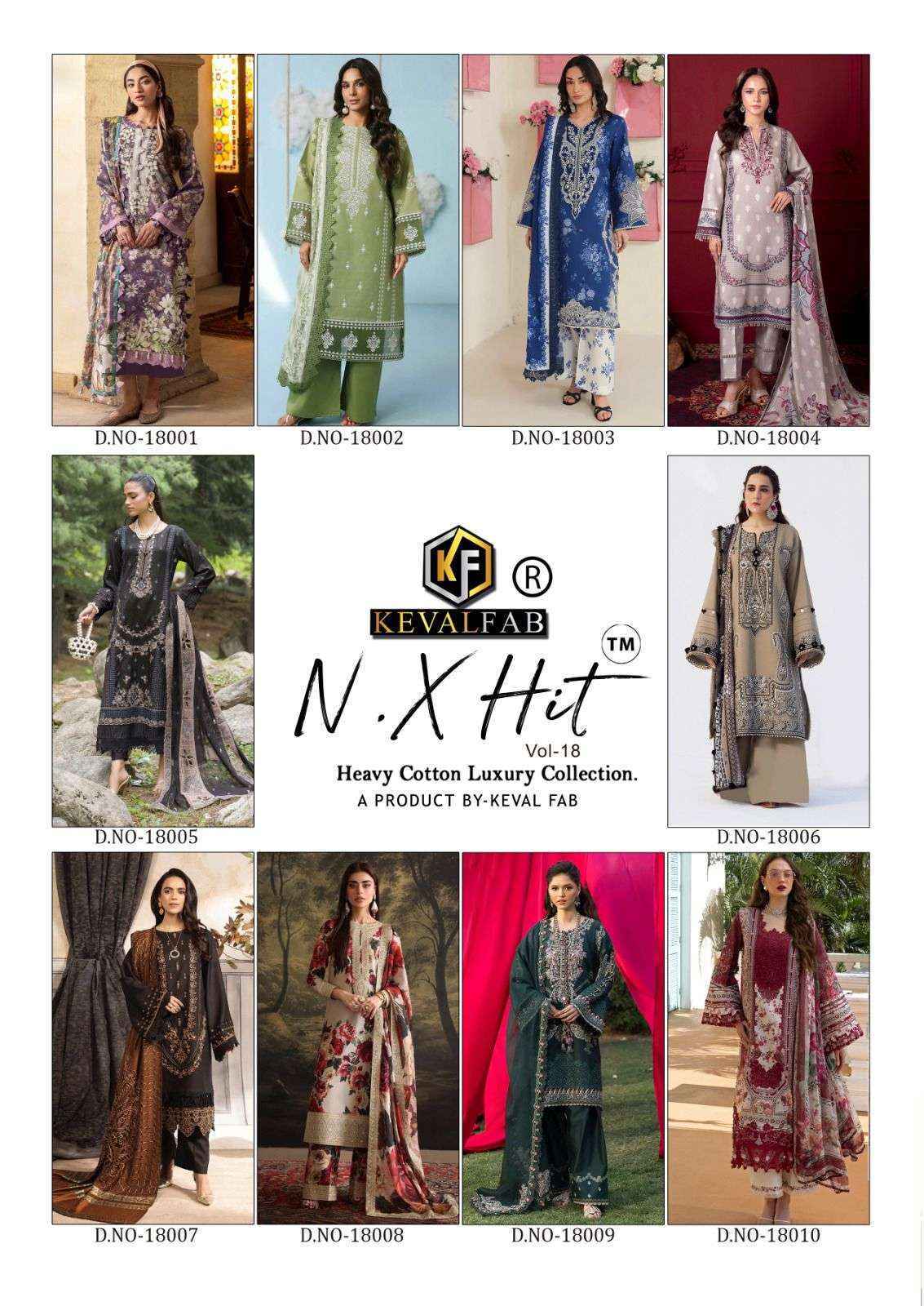 Keval Fab Nx Hit Vol 18 Cotton Dress Material (10 pcs Catalogue)