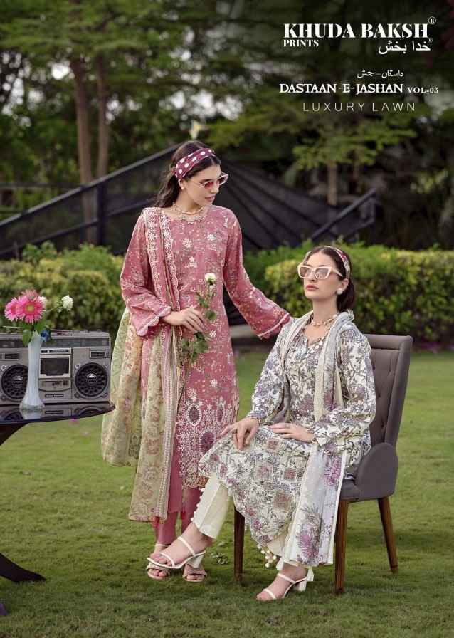 Khuda Baksh Prints Dastaan E Jashan Vol 3 Lawn Dress Material 8 pcs Cataloge