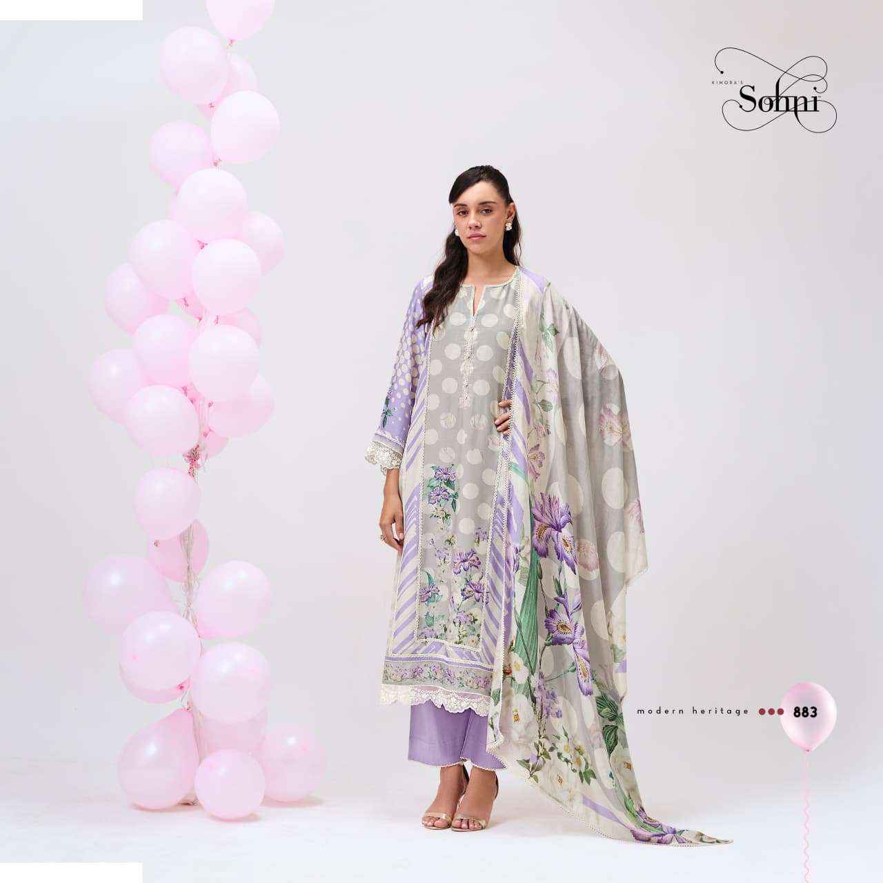Kimora Bebo Muslin Dress Material (4 pcs Catalogue)