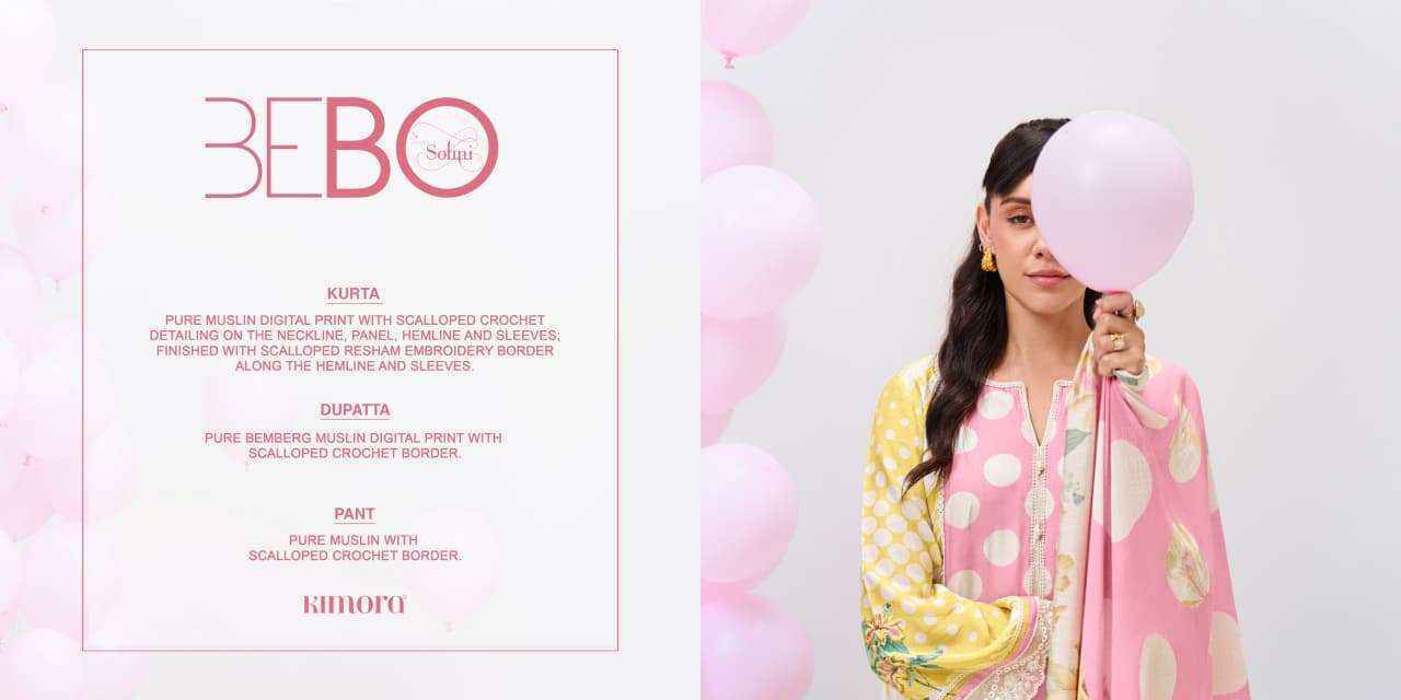 Kimora Bebo Muslin Dress Material (4 pcs Catalogue)