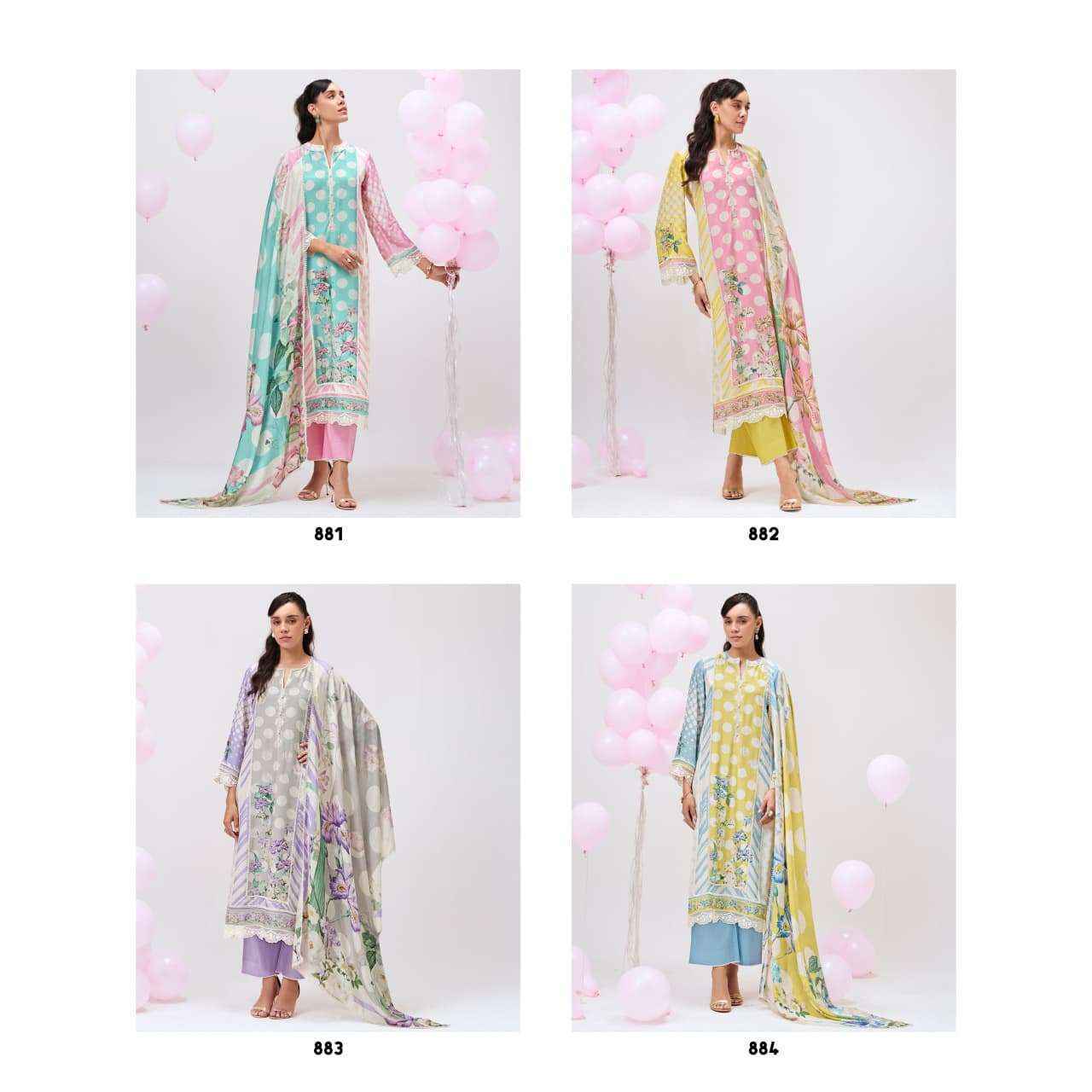 Kimora Bebo Muslin Dress Material (4 pcs Catalogue)