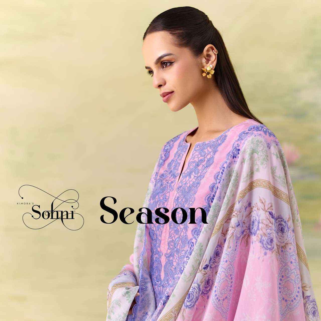 Kimora Sohani Season Muslin Dress Material 4 pcs Catalogue