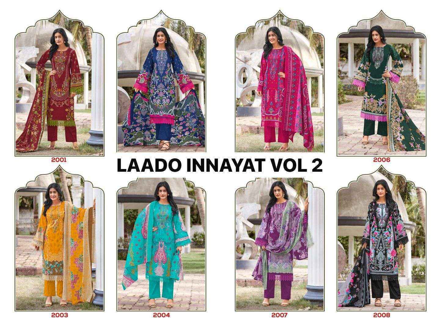 Laado Innayat Vol-2 Cotton Dress Material (8 Pc Catalouge)