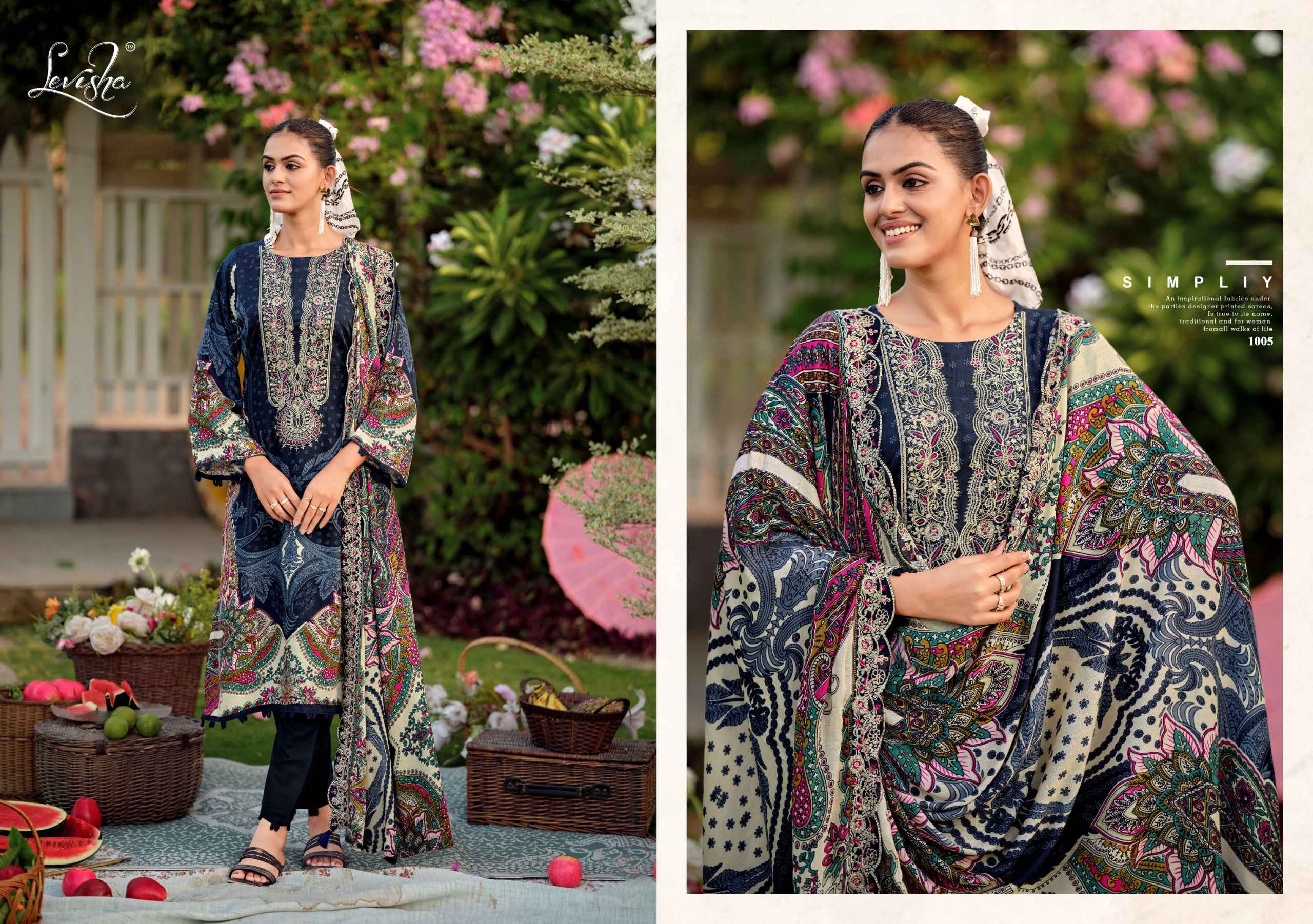 Levisha Needal Wonder Nx Vol-3 Rayon Viscose Dress Material (6 pcs Catalogue)