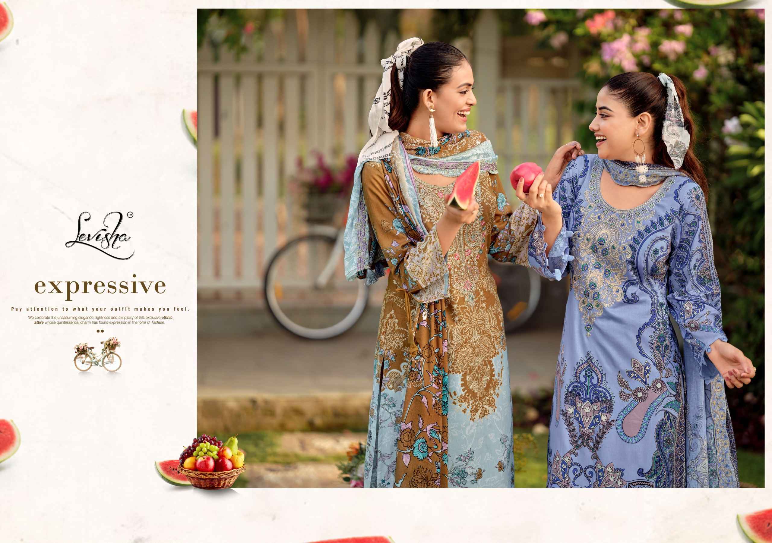 Levisha Needal Wonder Nx Vol-3 Rayon Viscose Dress Material (6 pcs Catalogue)