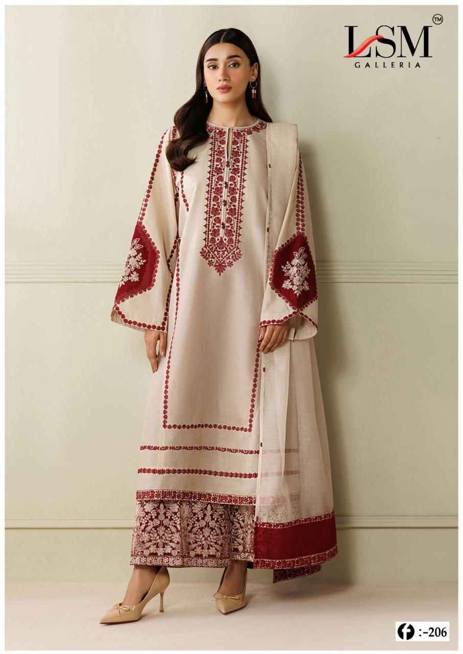 LSM Galleria Firdous Queen Lawn Vol-20 Readymade Lawn Cotton Dress (6 pcs Catalogue)
