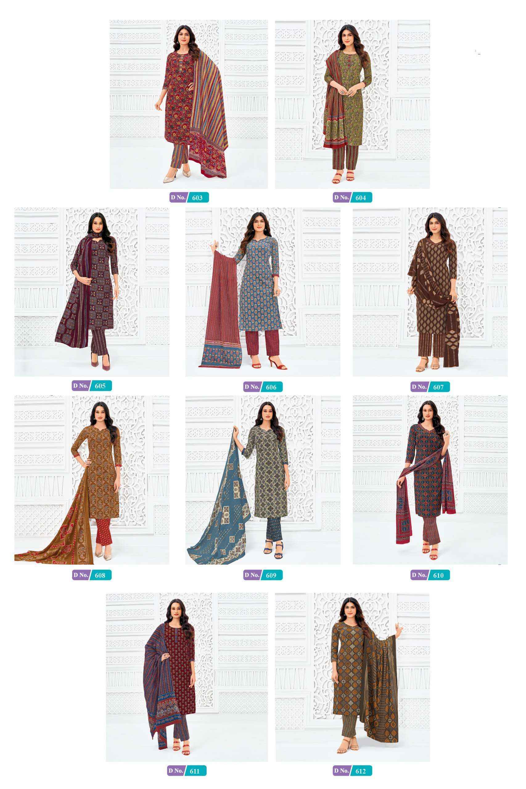 MCM Lifestyle Ajrak Vol-6 Readymade Cotton Dress (10 pcs Catalogue)