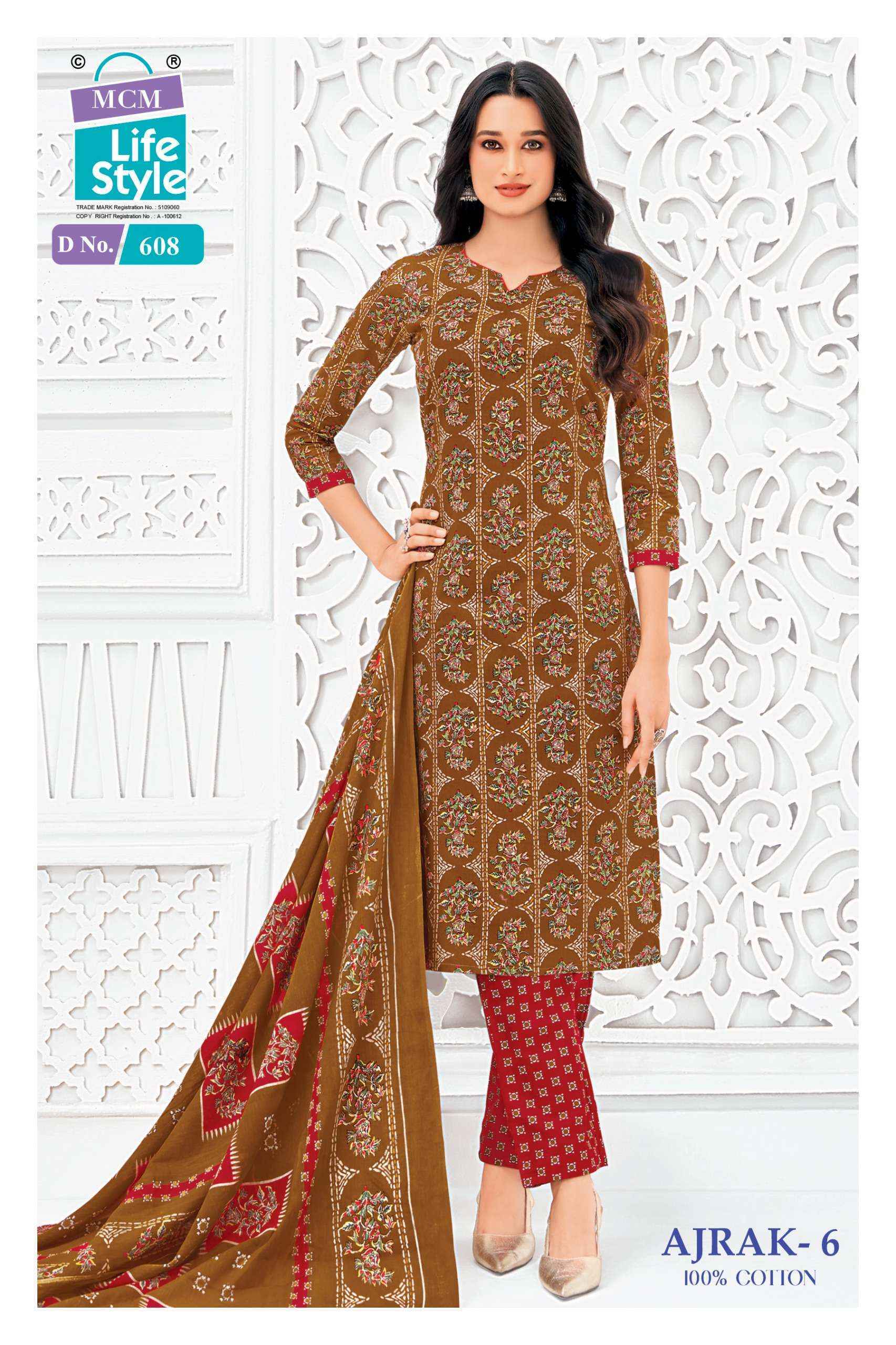 MCM Lifestyle Ajrak Vol-6 Readymade Cotton Dress (10 pcs Catalogue)