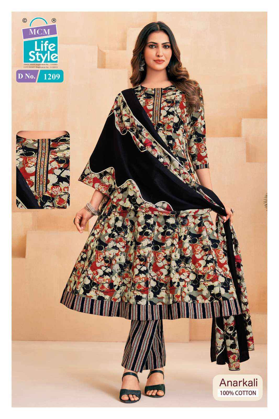 MCM Lifestyle Anarkali Vol 12 Cotton Kurti Combo 10 pcs Catalogue