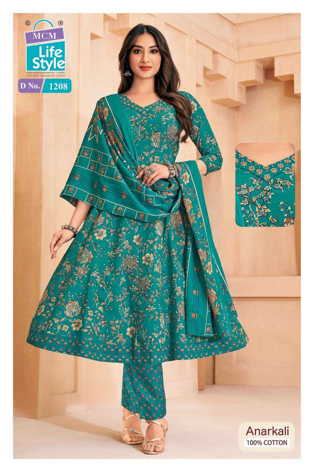 MCM Lifestyle Anarkali Vol 12 Cotton Kurti Combo 10 pcs Catalogue