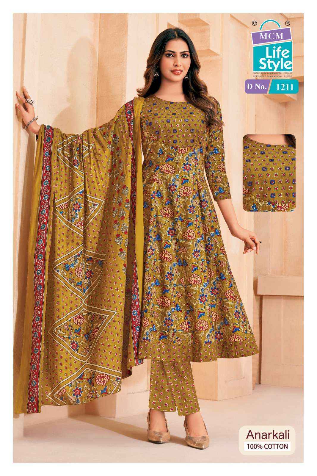 MCM Lifestyle Anarkali Vol 12 Cotton Kurti Combo 10 pcs Catalogue