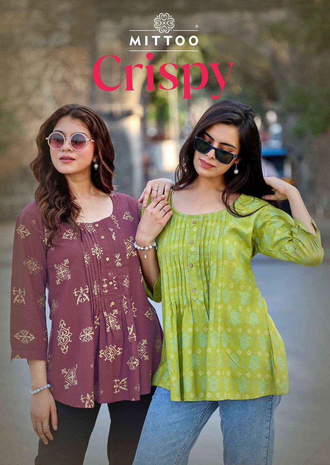 Mittoo Crispy Rayon Weastern Top (6 pcs Catalogue)