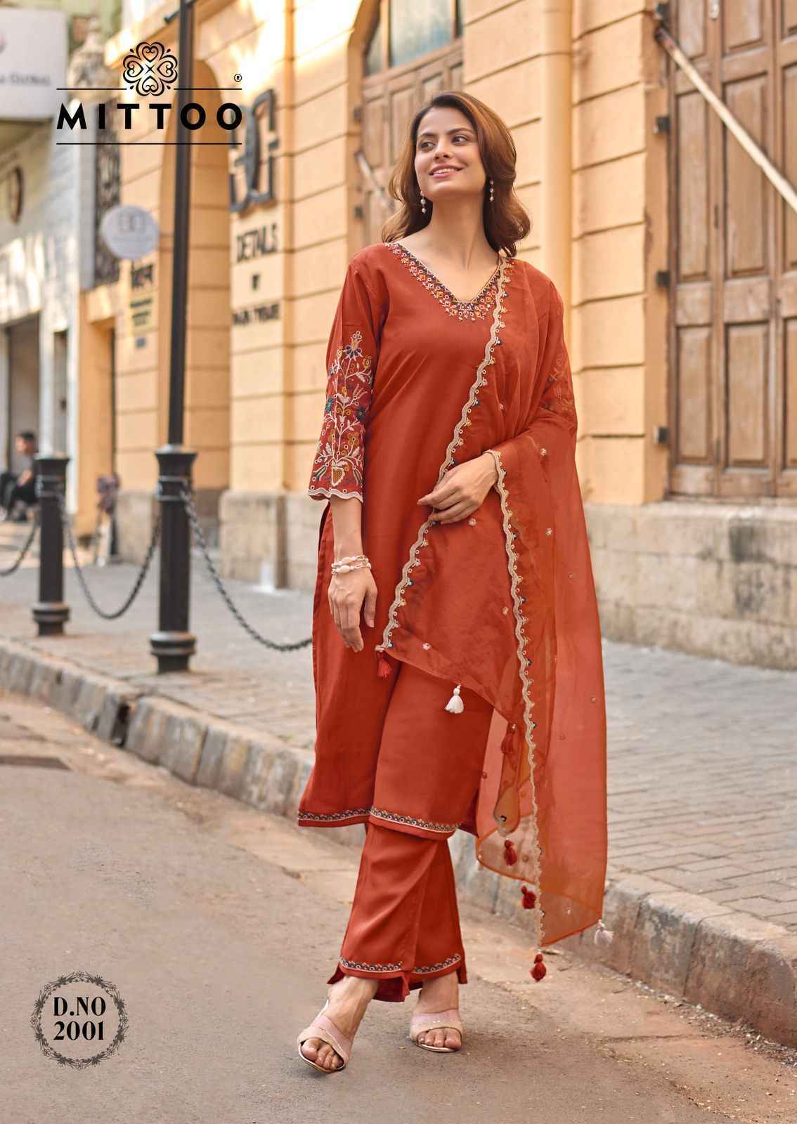 Mittoo Rang Mahal Viscose Readymade Suit (6 pcs Catalogue)