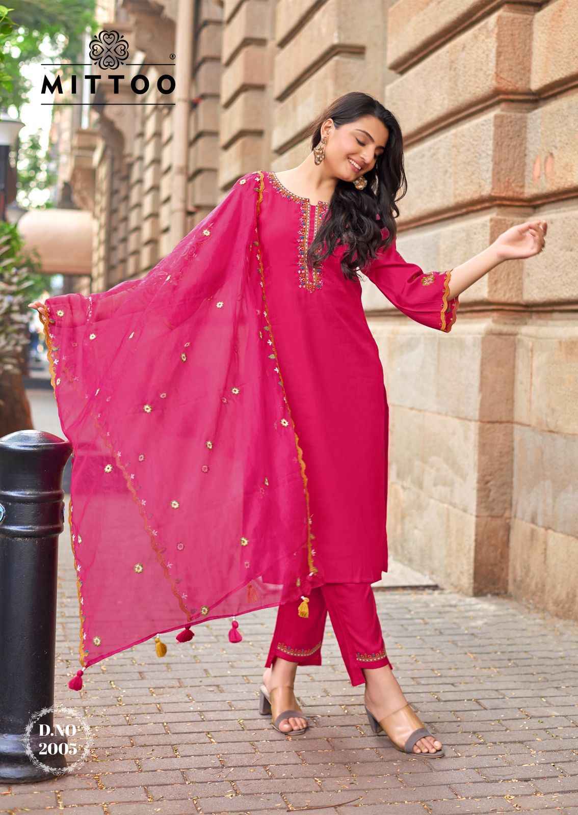 Mittoo Rang Mahal Viscose Readymade Suit (6 pcs Catalogue)