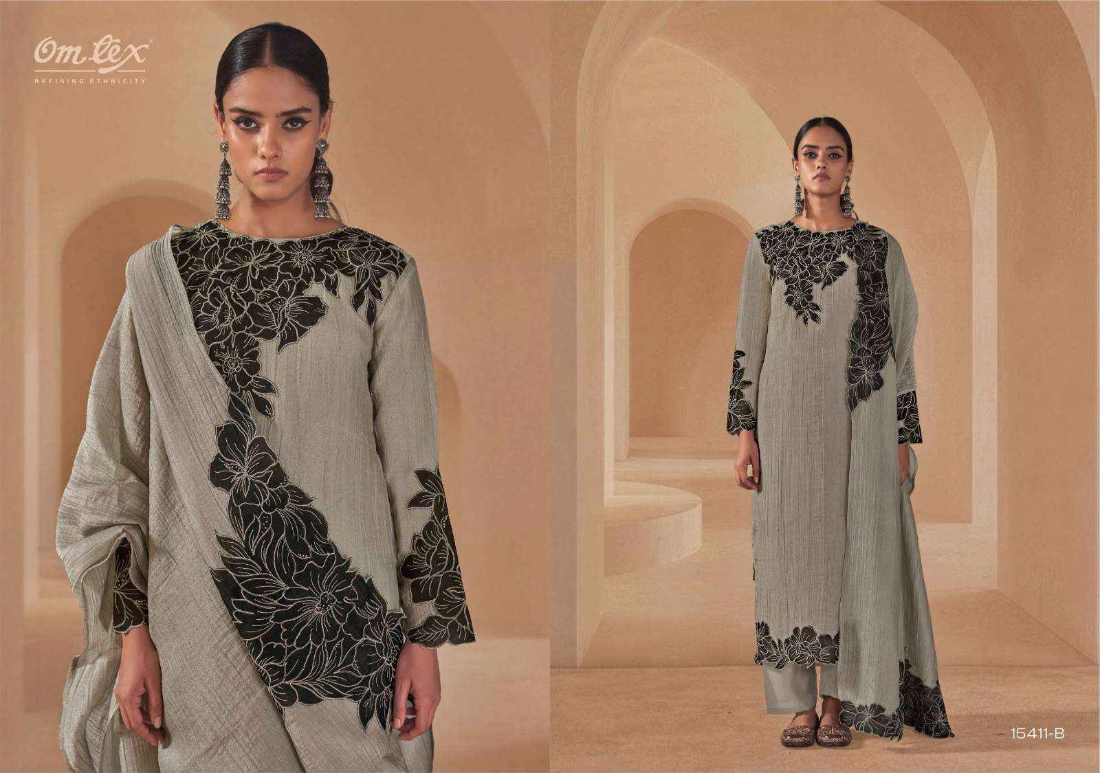 Omtex Zahira Mal Silk Dress Material 3 Pc Catalouge