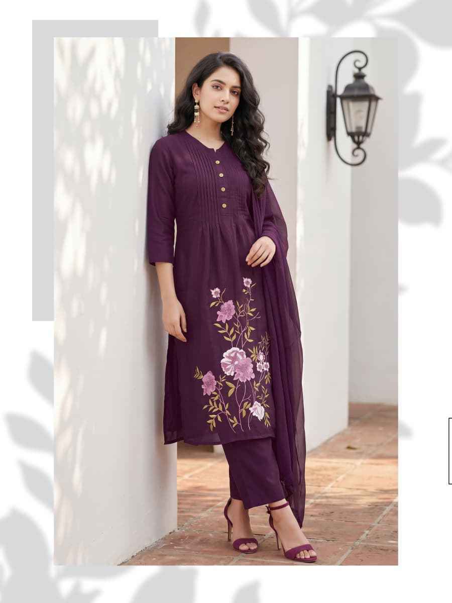 Ossm Sargam Mal Chanderi Readymade Suit (6 pcs Catalogue)