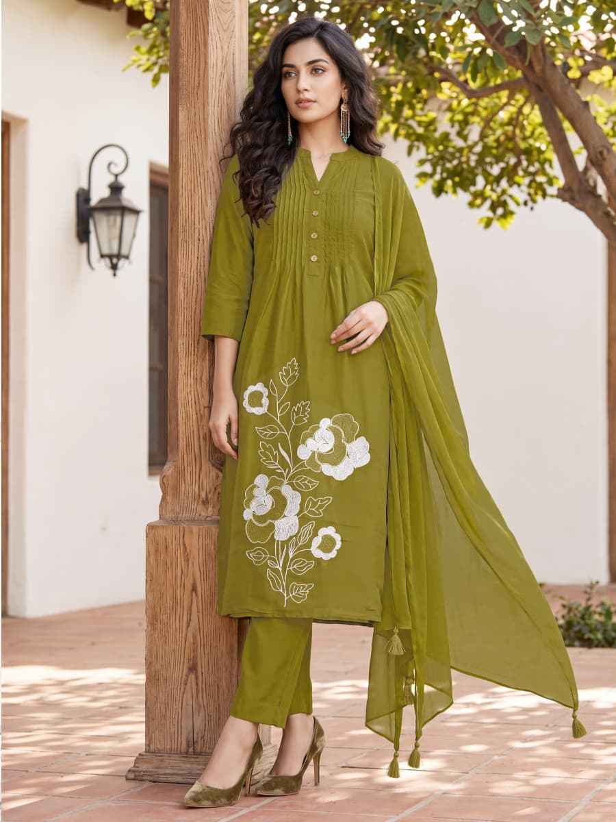 Ossm Sargam Mal Chanderi Readymade Suit (6 pcs Catalogue)