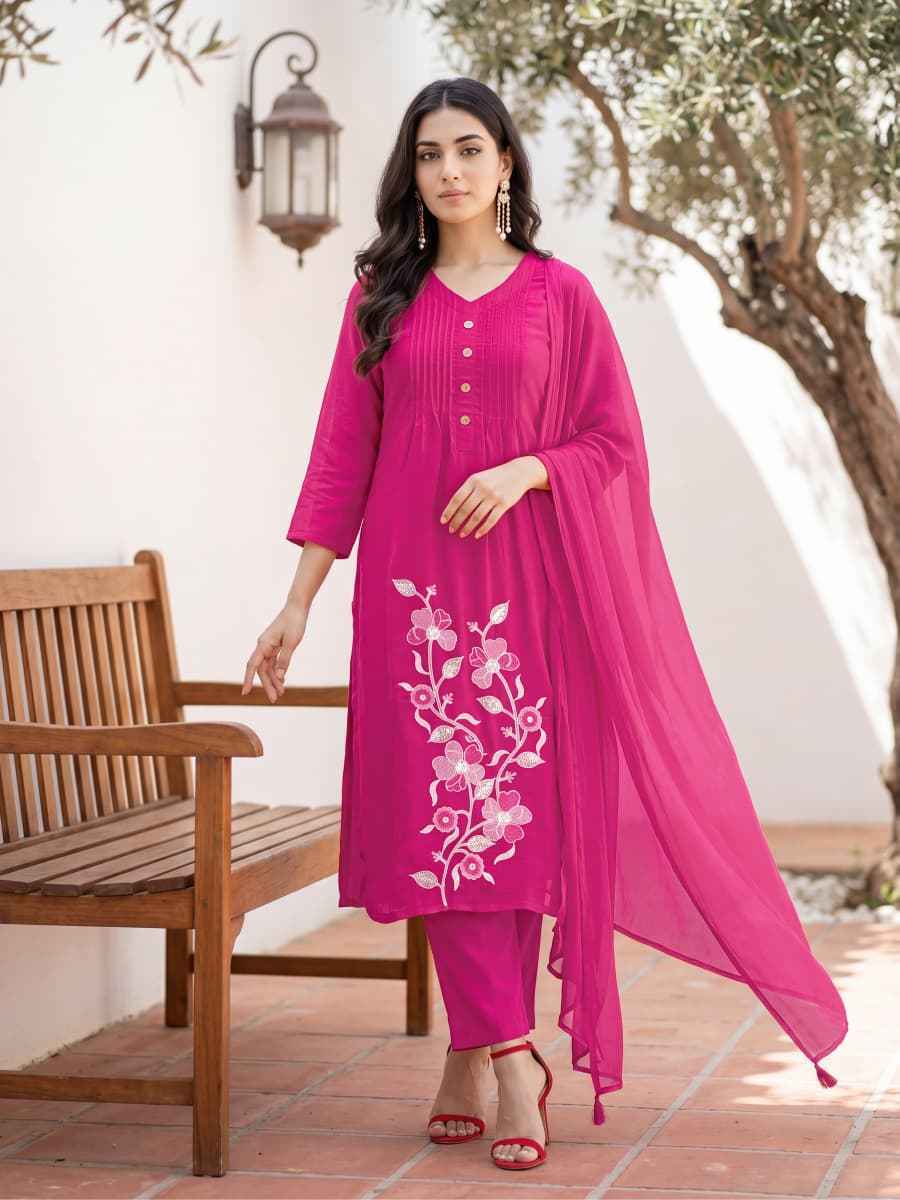 Ossm Sargam Mal Chanderi Readymade Suit (6 pcs Catalogue)