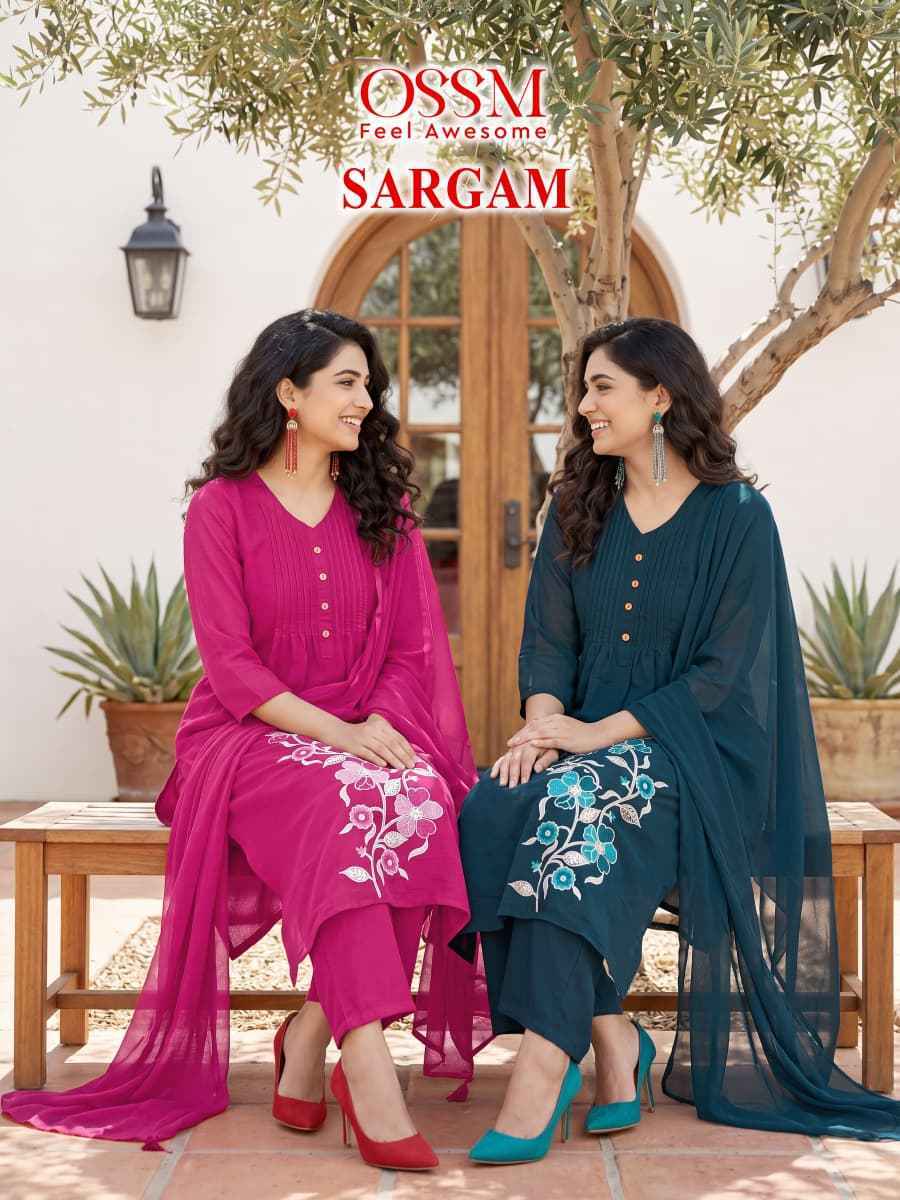 Ossm Sargam Mal Chanderi Readymade Suit (6 pcs Catalogue)