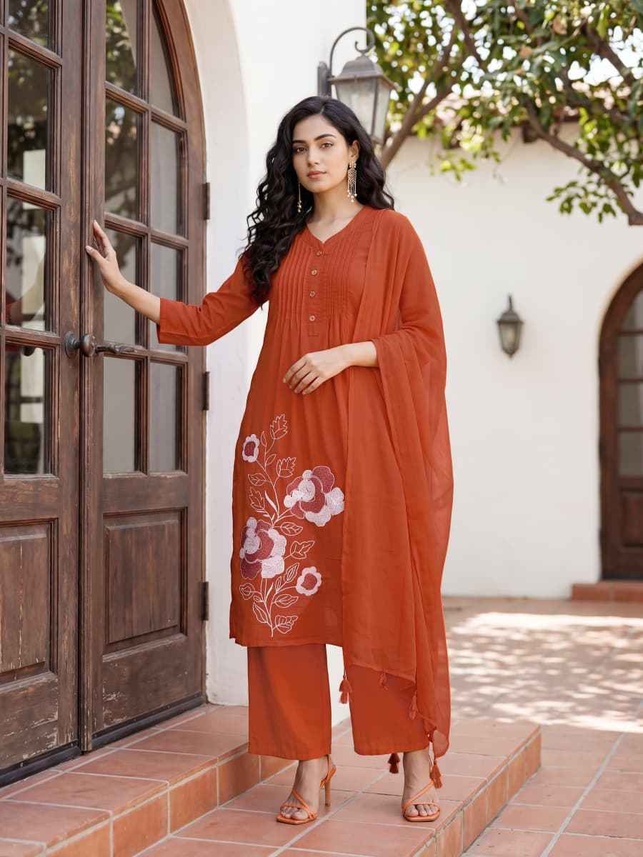 Ossm Sargam Mal Chanderi Readymade Suit (6 pcs Catalogue)